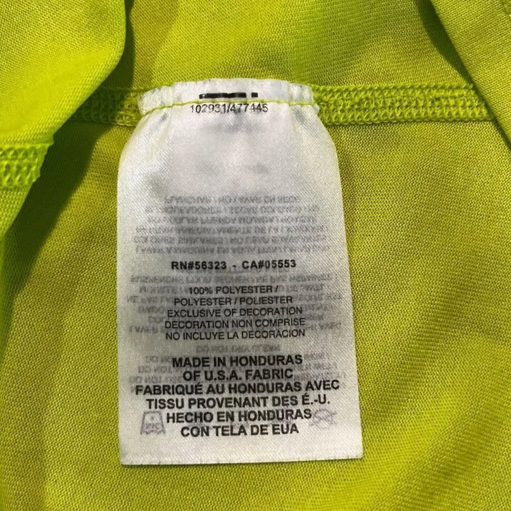 NIKE Short Sleeve V-Neck Tee Shirt Lime Green Women’s Size Small